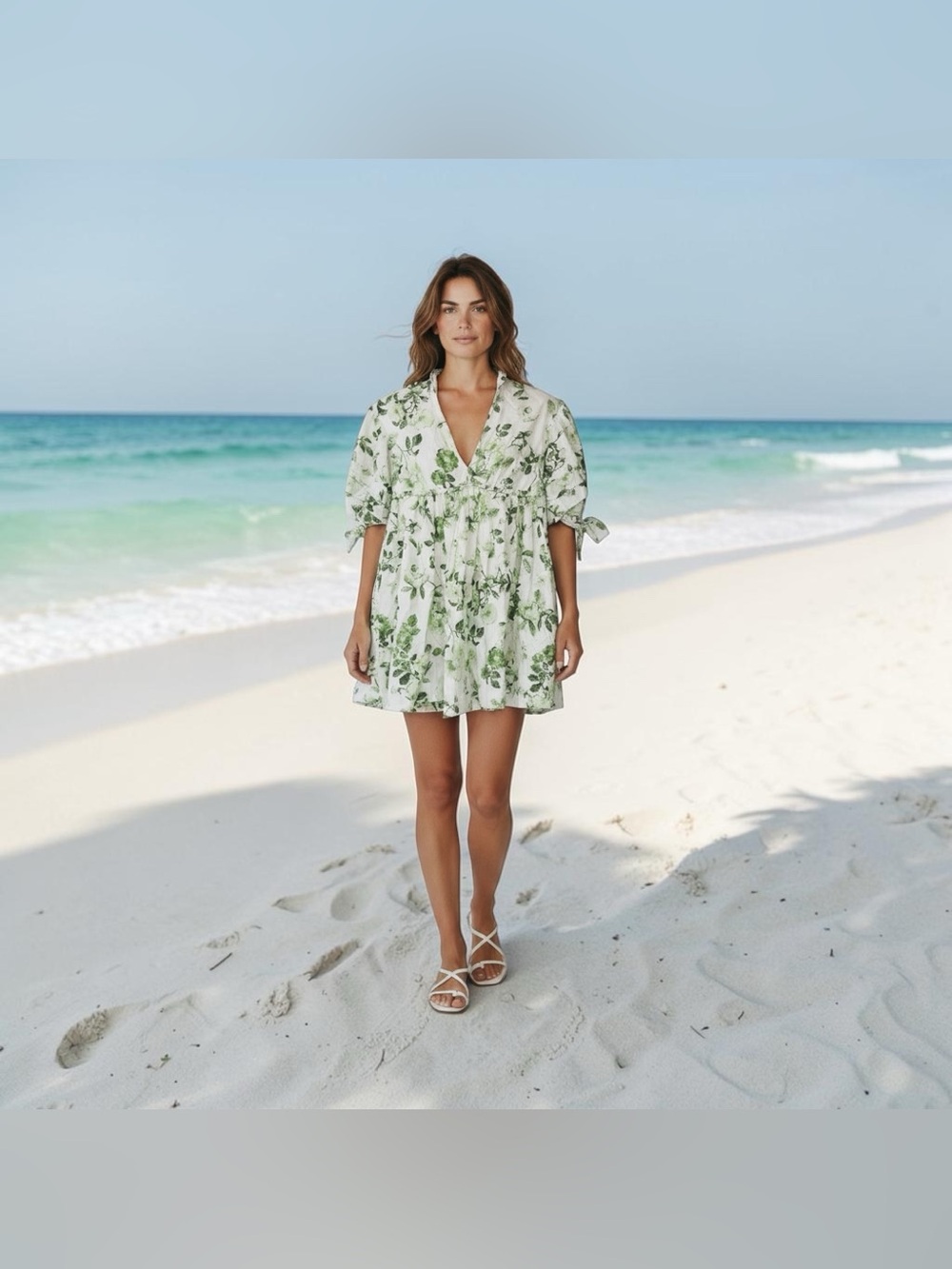 Maeve floral green dress XXS